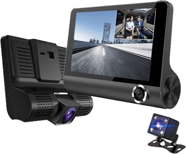 Cámara Carro Dvr Hd 3 Lentes Full Hd - Imagen 2