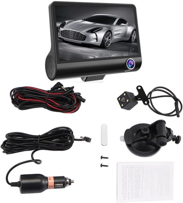 Cámara Carro Dvr Hd 3 Lentes Full Hd - Imagen 5