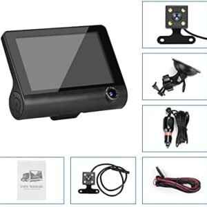 Cámara Carro Dvr Hd 3 Lentes Full Hd - Imagen 1