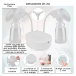 Extractor Doble Leche Materna USB: fácil uso, portátil, con cable y control de nivel.