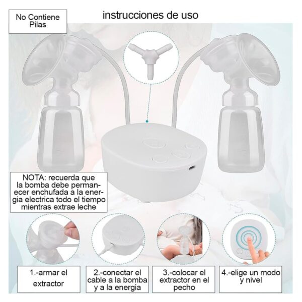 Extractor Doble Leche Materna Usb - Imagen 8