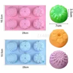 Moldes de silicona para velas y repostería con diseño de flor, en varios colores.