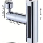 Extensor de grifo para lavaplatos de cocina, cromo brillante, 4 en 1.