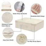 Set organizador de maleta de 7 piezas con diseño plegable, asas y cremalleras resistentes.