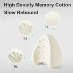 Almohada cojín para entre piernas de espuma viscoelástica de alta densidad con rebote lento, que recupera su forma.