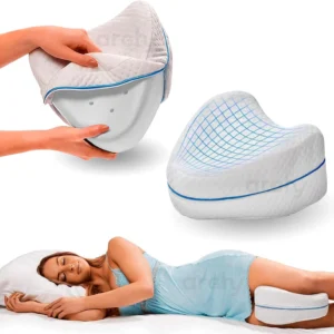 Almohada cojín para entre piernas. Espuma viscoelástica, soporte para aliviar dolor de rodilla y cadera.