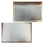 Tapete de piedra diatomeas gris y blanco con diseño de ondas, absorbente para baño.