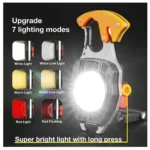 Linterna multifuncional encendedor con 7 modos de luz, potente y portátil.