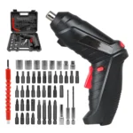Destornillador atornillador eléctrico 47 piezas con estuche, portátiles y diversos accesorios.