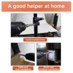 Destornillador atornillador 47pz en uso: instalación de hogar, mesa, silla, puertas y ventanas.