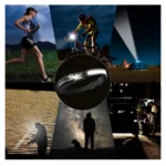 Linterna frontal con sensor de movimiento para running, ciclismo, camping y pesca nocturna.