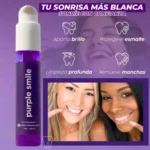 Espuma Morada Purple Smile: realza el brillo, protege esmalte, limpia y remueve manchas para una sonrisa radiante.