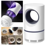 Lámpara mata mosquitos Zancudos luz UV, con succión, captura 24/7, diseño moderno, fácil de limpiar.