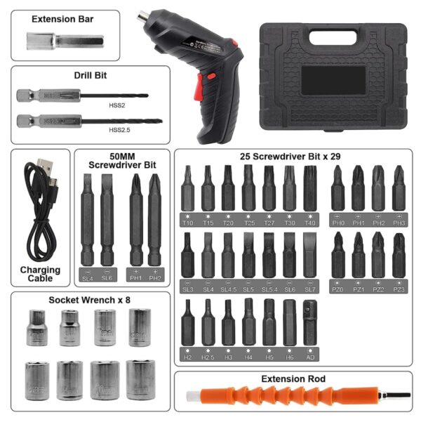 Destornillador 47Pcs Mas Llave 48 En 1 - Imagen 2