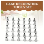 Kit Repostería Pastelería Decoración 66P: set de duyas metálicas para decorar pasteles con diferentes figuras.