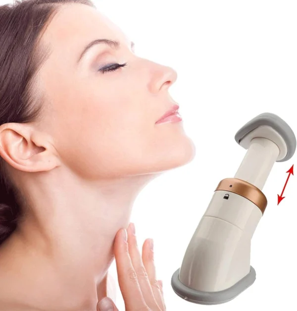 Masajeador reductor de papada para reafirmar el cuello y mejorar el contorno facial.