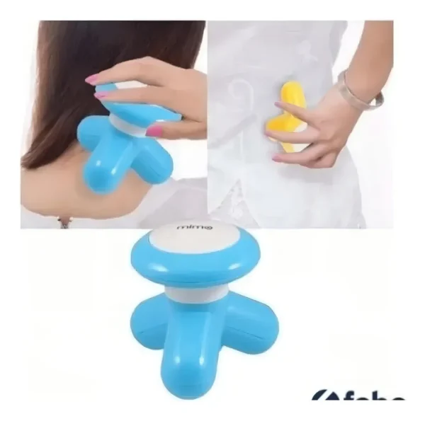 Masajeador Mimo eléctrico azul para cuello, hombros y cuerpo.