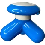 Masajeador Mimo Eléctrico azul y blanco con 3 puntas para masajes.