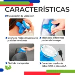 Masajeador Mimo Eléctrico para cuello y hombros, compacto, fácil de usar y con doble conexión USB o pilas.