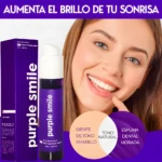 Espuma Purple Smile morada para realzar brillo dental, contrarrestando tono amarillo. 70 ml.