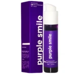 Espuma morada Purple Smile 70 ml en envase dispensador y caja, ideal para dientes.