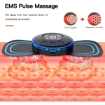 Masajeador eléctrico para cuello, alivia dolor muscular y fatiga, con tecnología EMS.