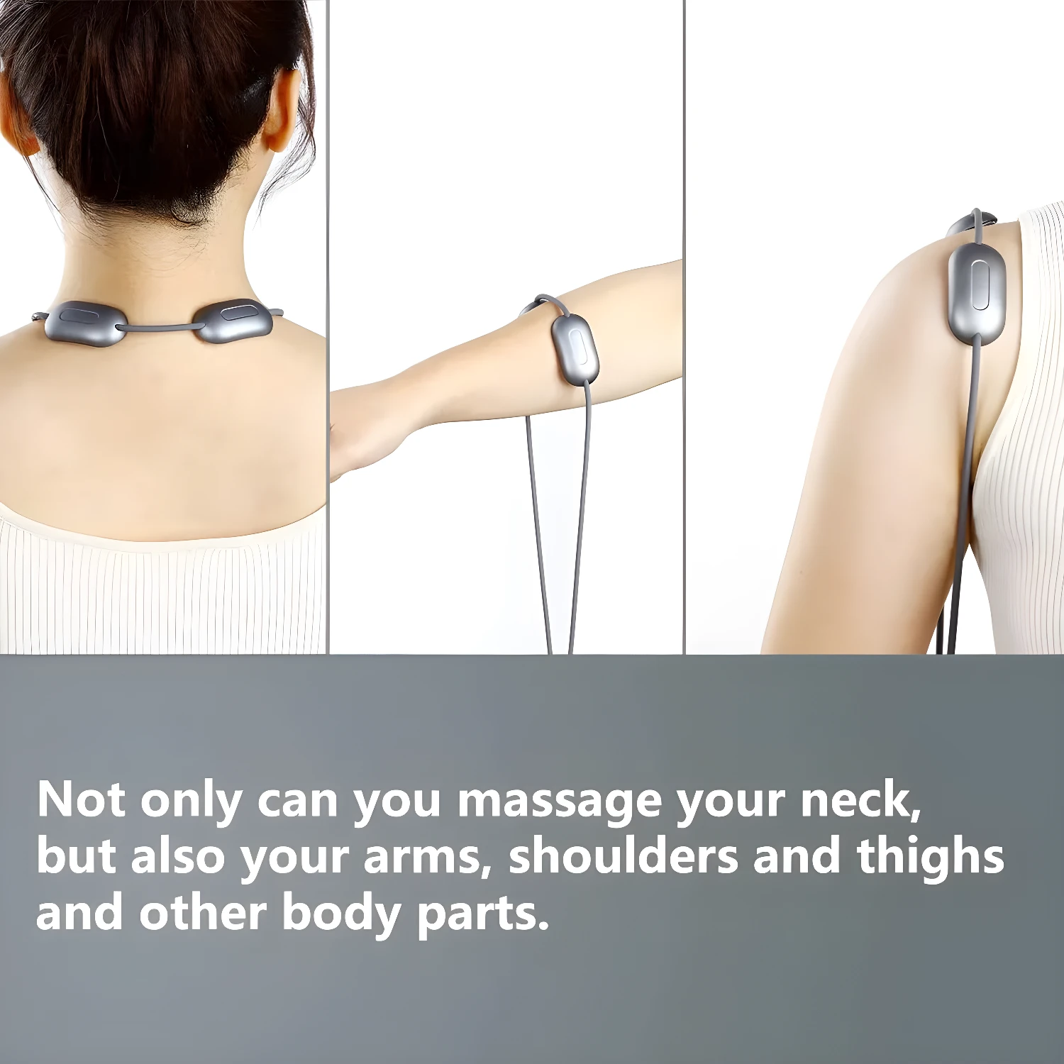 Masajeador Llavero para cuello y hombros, versátil para brazos y muslos.