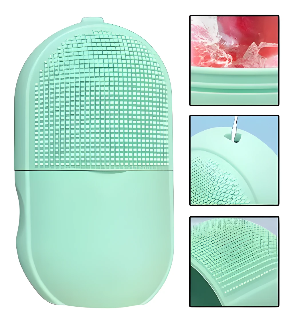 Set x2 masajeador molde hielo facial refrescante, limpiador suave para rostro.