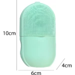 Set x2 masajeador molde hielo facial verde claro, 10x6x4cm, herramienta limpieza piel.