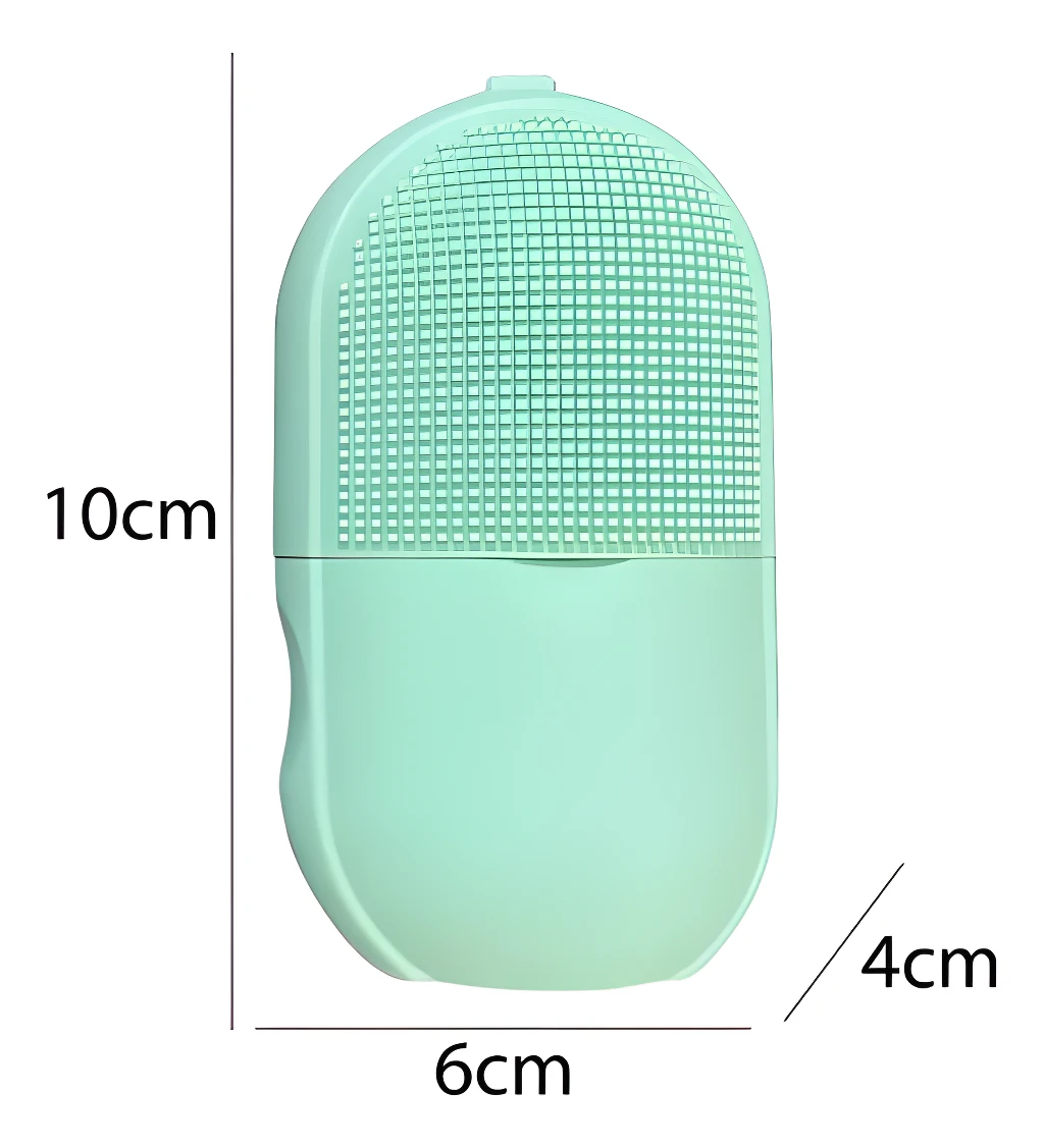 Set x2 masajeador molde hielo facial verde claro, 10x6x4cm, herramienta limpieza piel.