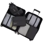 Set de 14 bolsas organizadoras para maleta, ideal para viajes.