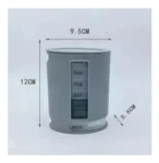 Pastillero semanal giratorio Pill Pro de 12cm de alto, gris, con compartimentos para cada día.