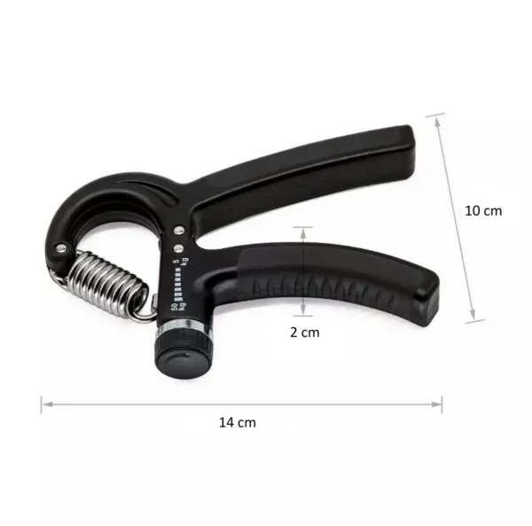 Hand grip tensor 60kg ajustable, herramienta para fortalecer manos y antebrazos.