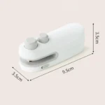 Mini sellador de bolsas a calor premium blanco, 9.5cm x 3.5cm, para sellar empaques.