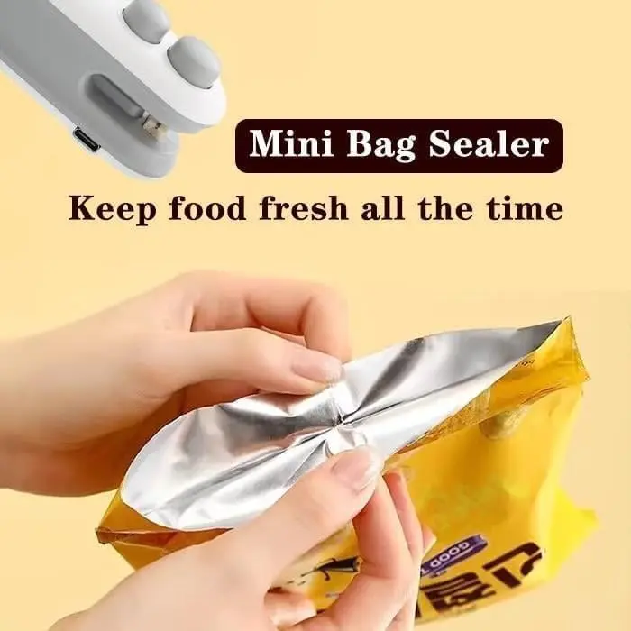 Mini sellador de bolsas a calor premium sella bolsa de snack para mantener la frescura.