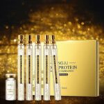 Kit Protein Lifting con ampollas BINGJU GOLD FOIL y caja dorada.