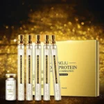 Kit Protein Lifting con ampollas BINGJU GOLD FOIL y caja dorada.