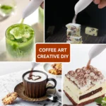 Lápiz para decorar capuchino con arte creativo: espolvorea cacao sobre café y postres.