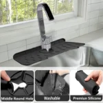 Alfombra silicona para grifo de cocina, protege contra salpicaduras y mantiene seco.