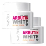 Crema facial aclarante Arbutin Sadoer con nicotinamida para un tono uniforme y radiante.