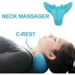 Almohada masajeadora de cuello C-Rest, para alivio de tensión en la nuca.