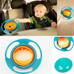 Plato giratorio para bebé con asas, ideal para evitar derrames y fácil de usar en el carro.
