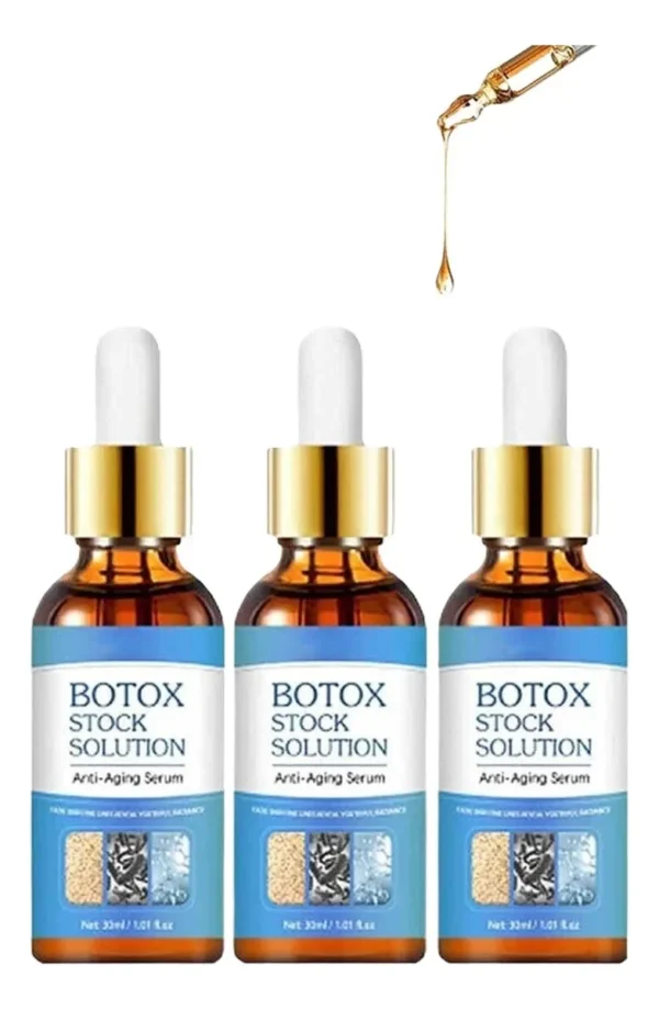Set x2 Botox Stock Solution suero antiarruga con gotero.