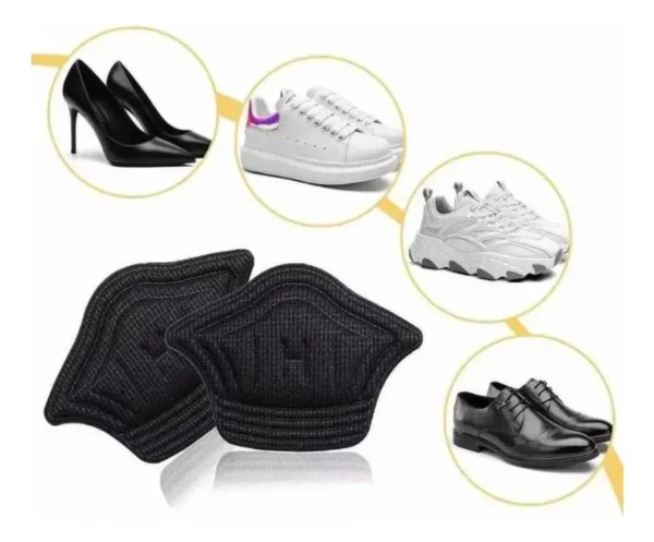 Set x2 pares plantillas ortopédicas para tacones, tenis y zapatos formales negros.