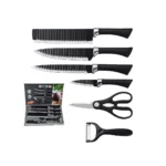 Set de cuchillos de chef, tijeras y pelador, utensilios de cocina para hogar.