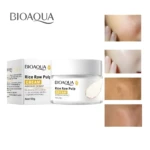 Crema Bioaqua Rice Raw Pulp con extracto de arroz, ideal para hidratar y refrescar la piel.
