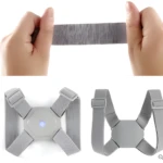 Corrector de postura ajustable con sensor que vibra al encorvarse.