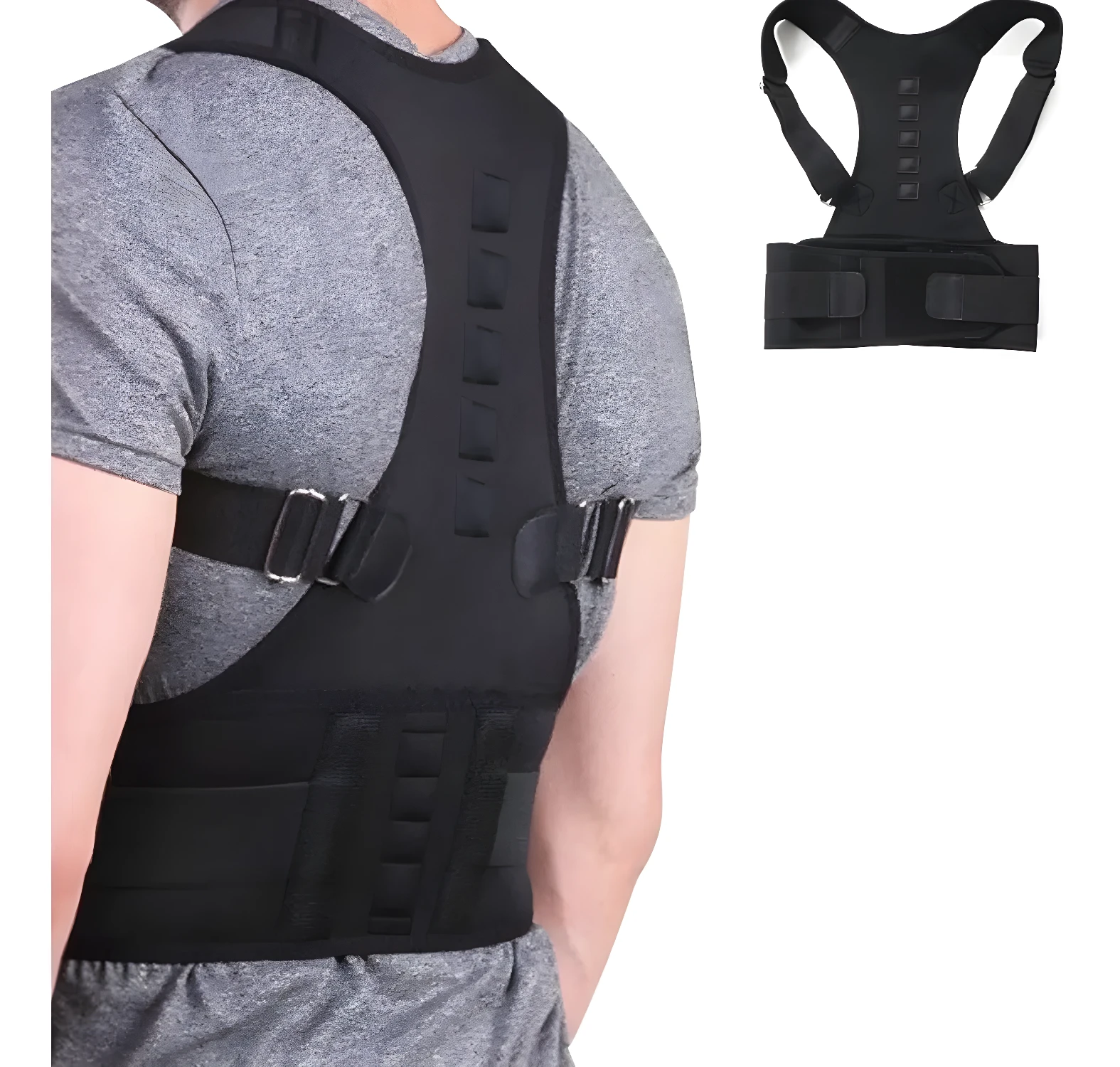 Corrector de postura Royal para espalda con soporte lumbar ajustable y tiras para hombros.