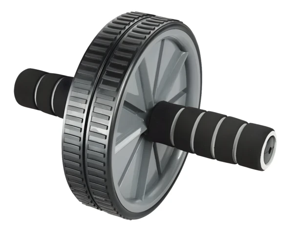 Rueda abdominal doble con tapete para fortalecer el abdomen, ejercicio y fitness.