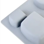 Set x2 estante de pared de pasta gris claro minimalista, dos cubos curvos.